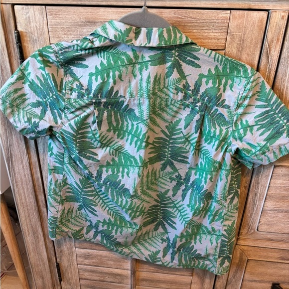 Harper Canyon Boys Palm Tree Leaves Button Up T Shirt Dress Shirt Size 7 - Picture 2 of 3